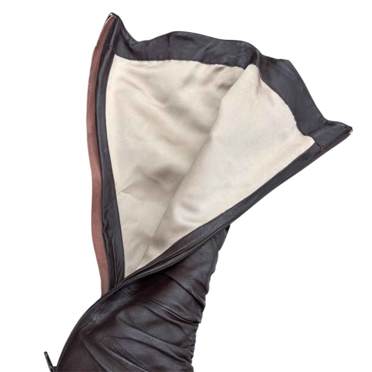 Slouchy ruched stiletto boots
