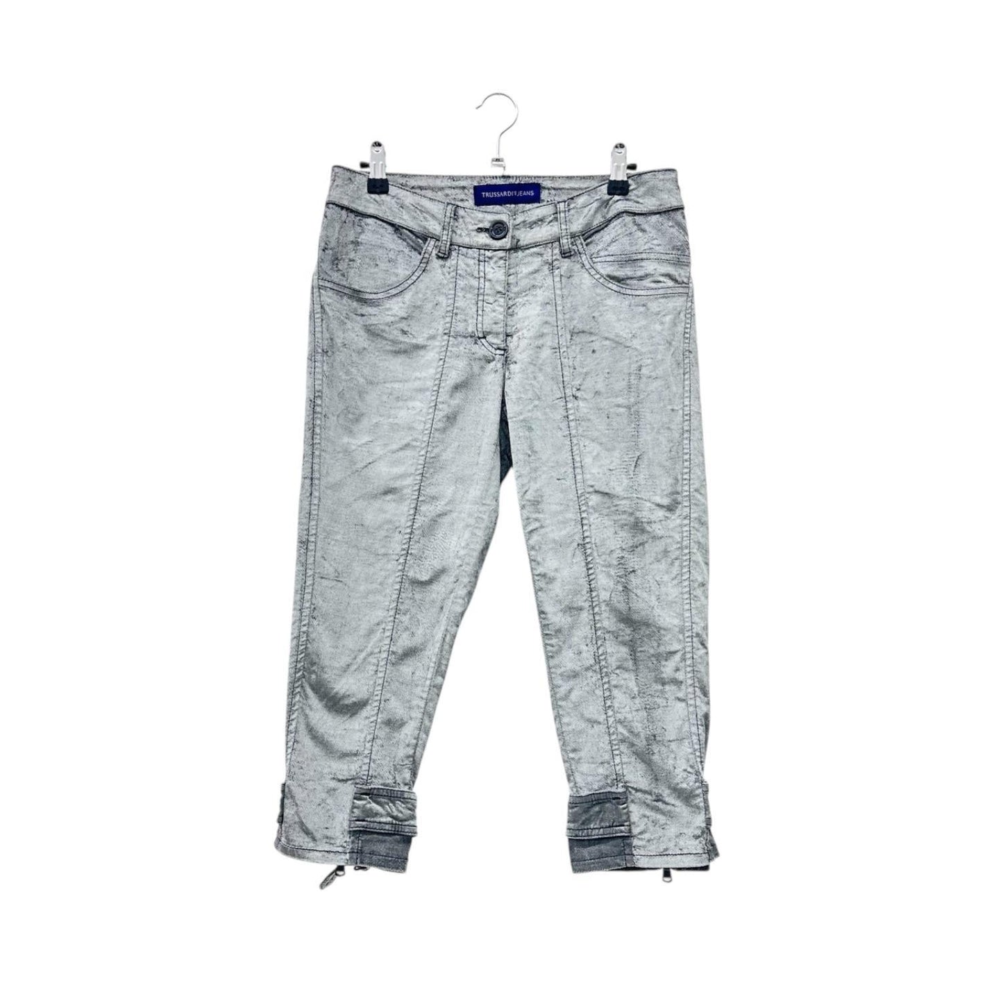 Trussardi velvet capri pants