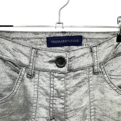 Trussardi velvet capri pants