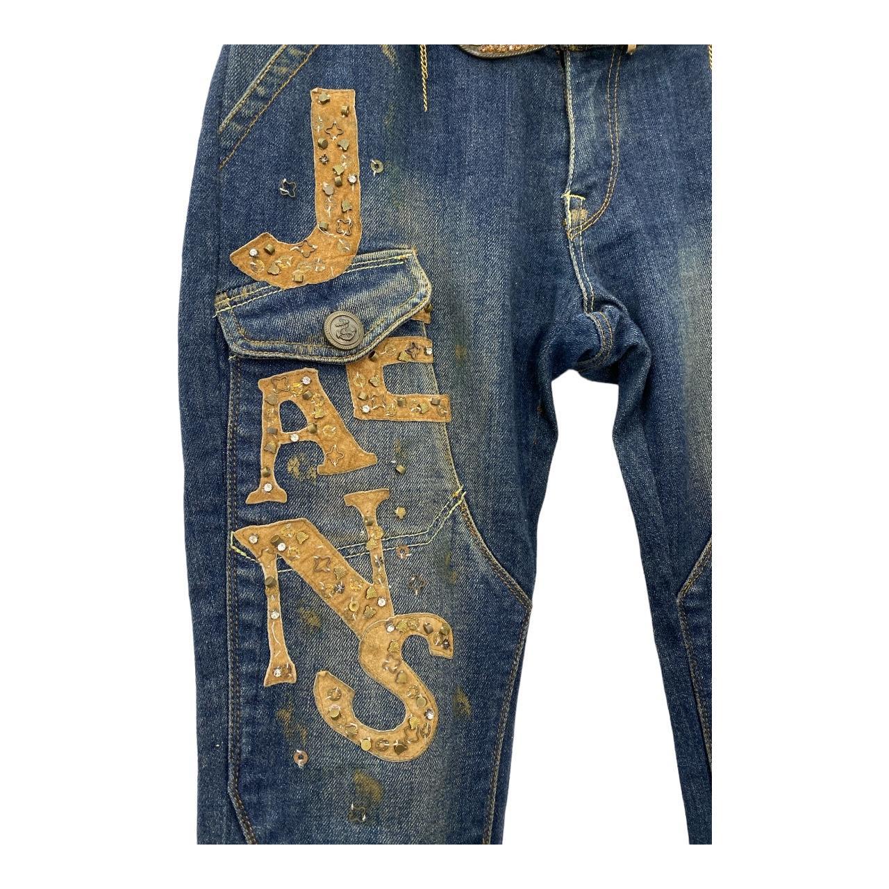 Y2K capri jeans with belt