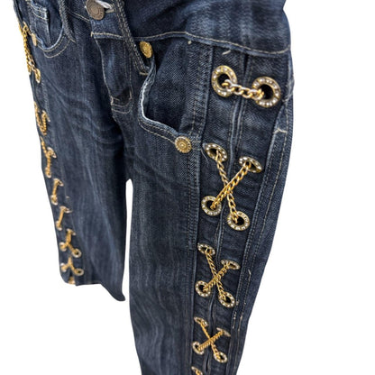 Just Cavalli capri jeans with chains