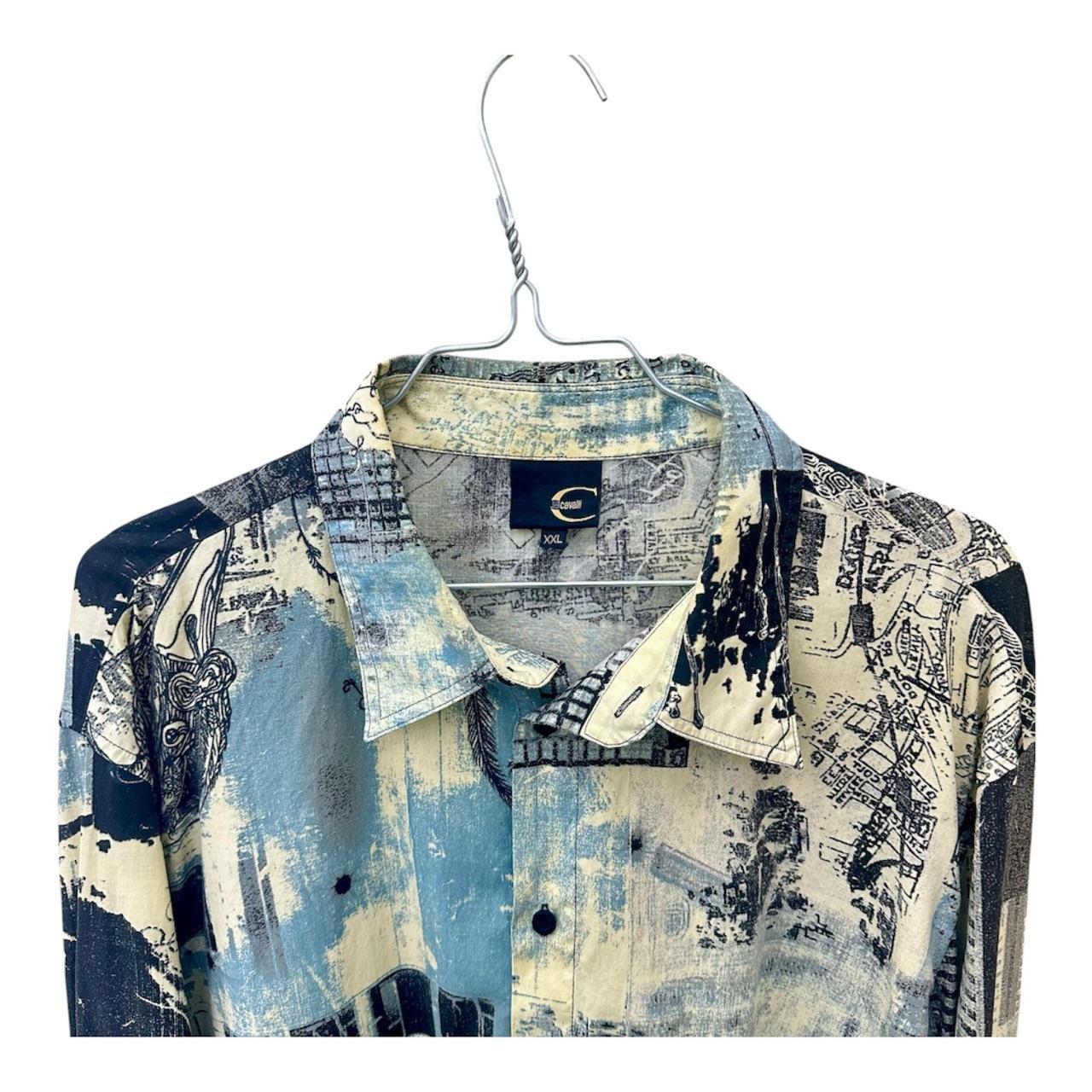 Just Cavalli graphic print men's shirt