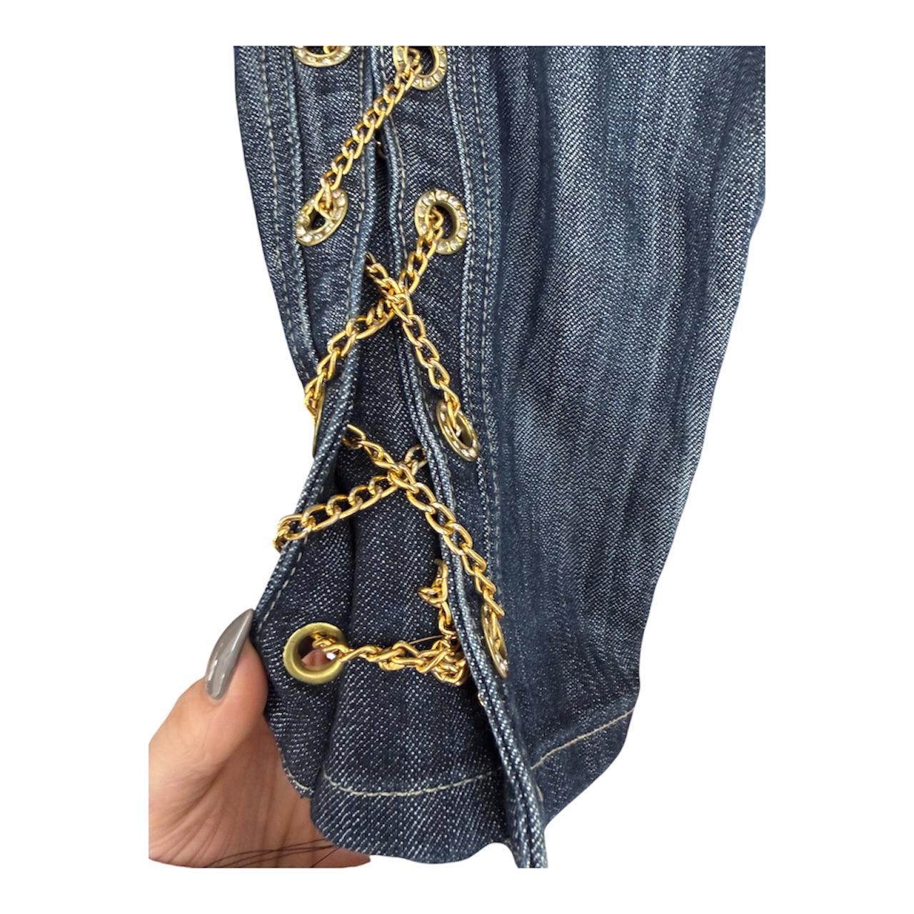 Just Cavalli capri jeans with chains