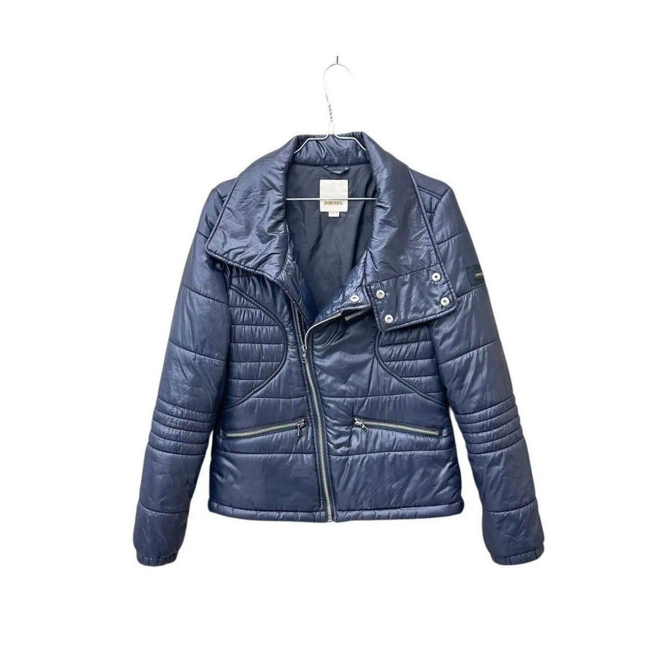 Diesel quilted zip-up jacket