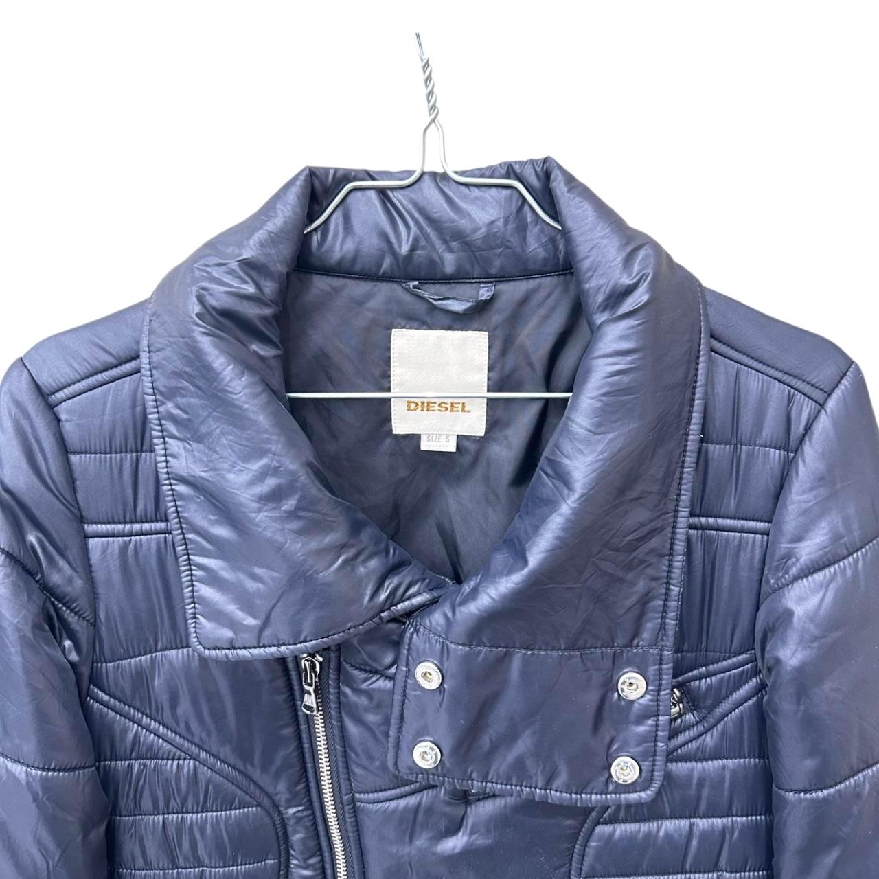 Diesel quilted zip-up jacket