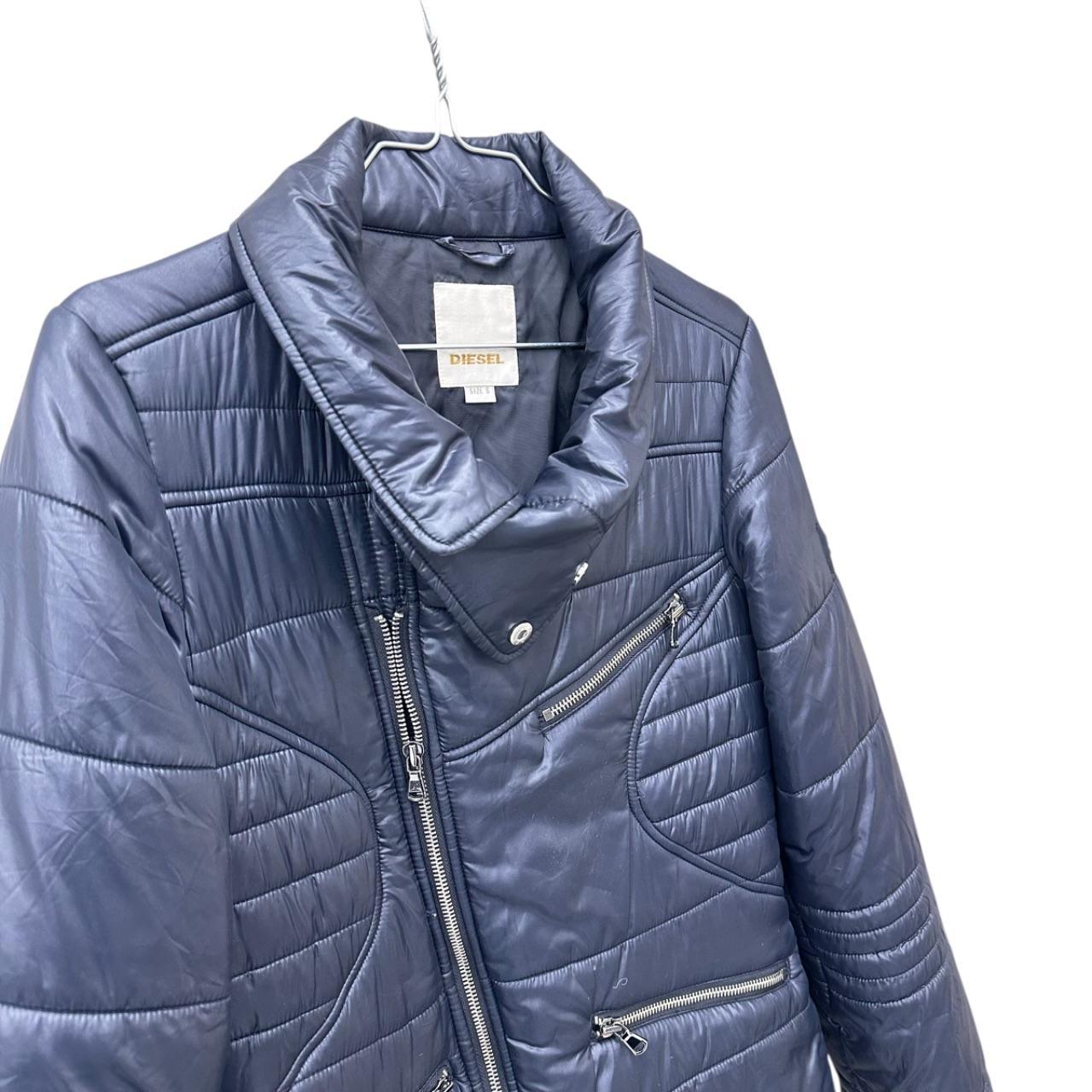 Diesel quilted zip-up jacket