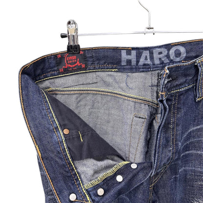 Evisu distressed denim jeans