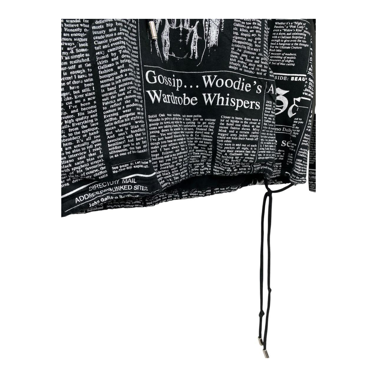 John Galliano newspaper hoodie