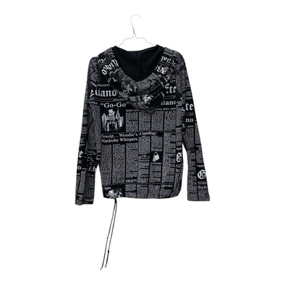 John Galliano newspaper hoodie