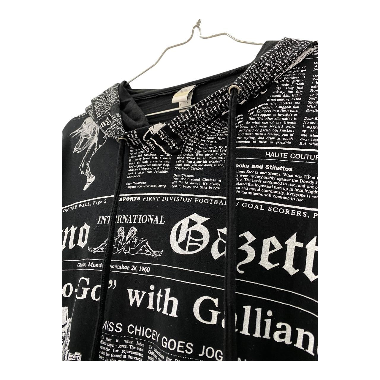 John Galliano newspaper hoodie