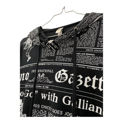 John Galliano newspaper hoodie