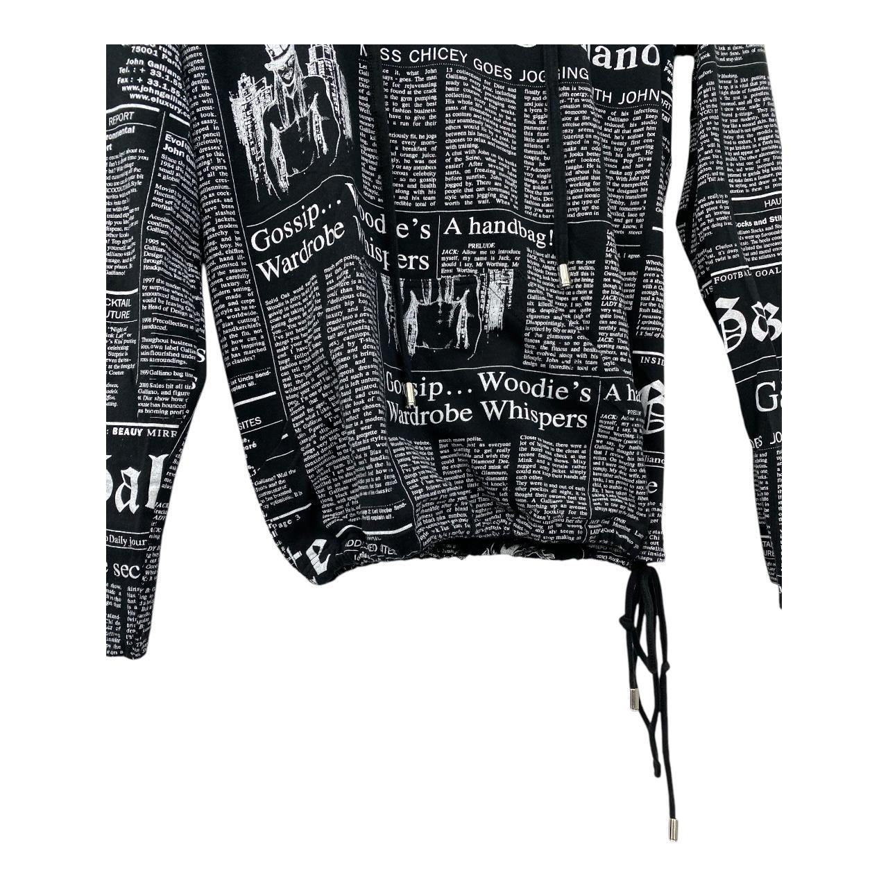 John Galliano newspaper hoodie