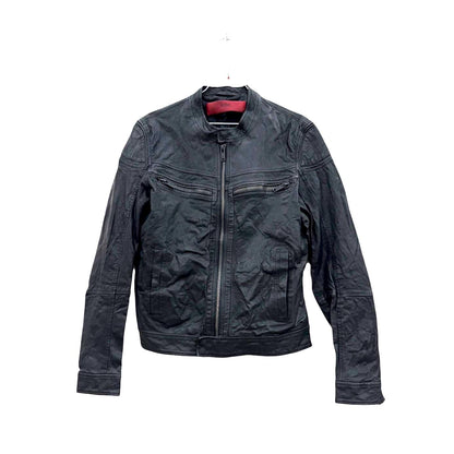 Hugo Boss leather biker jacket