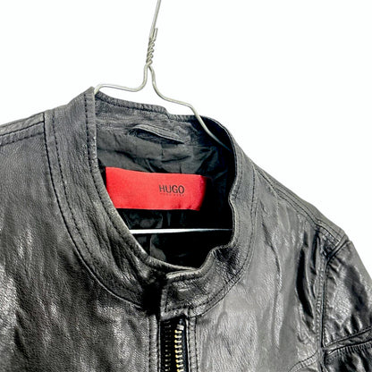 Hugo Boss leather biker jacket