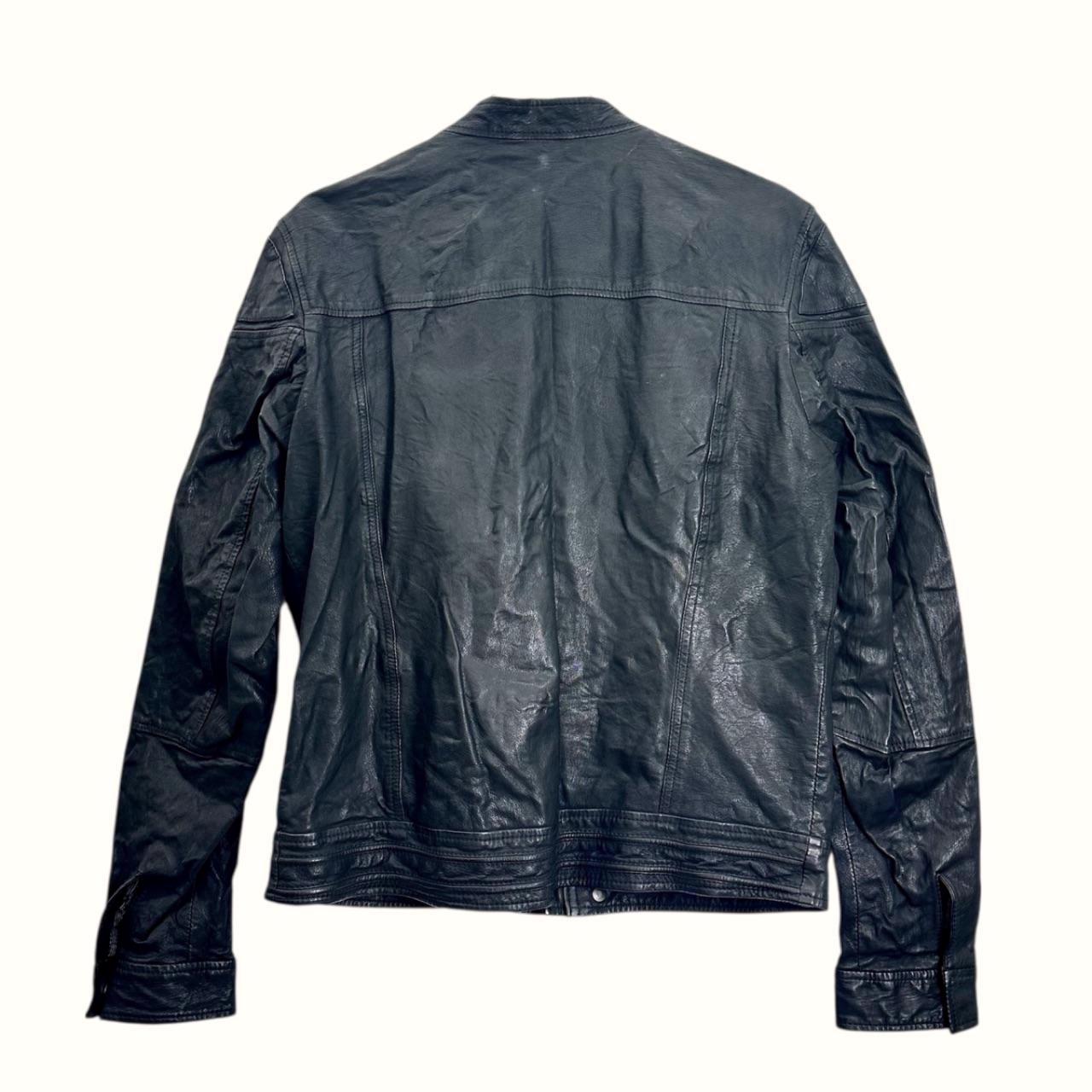 Hugo Boss leather biker jacket