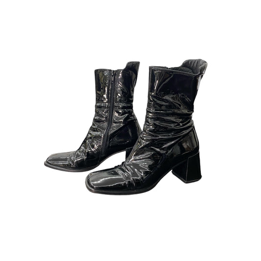 90s patent leather boots