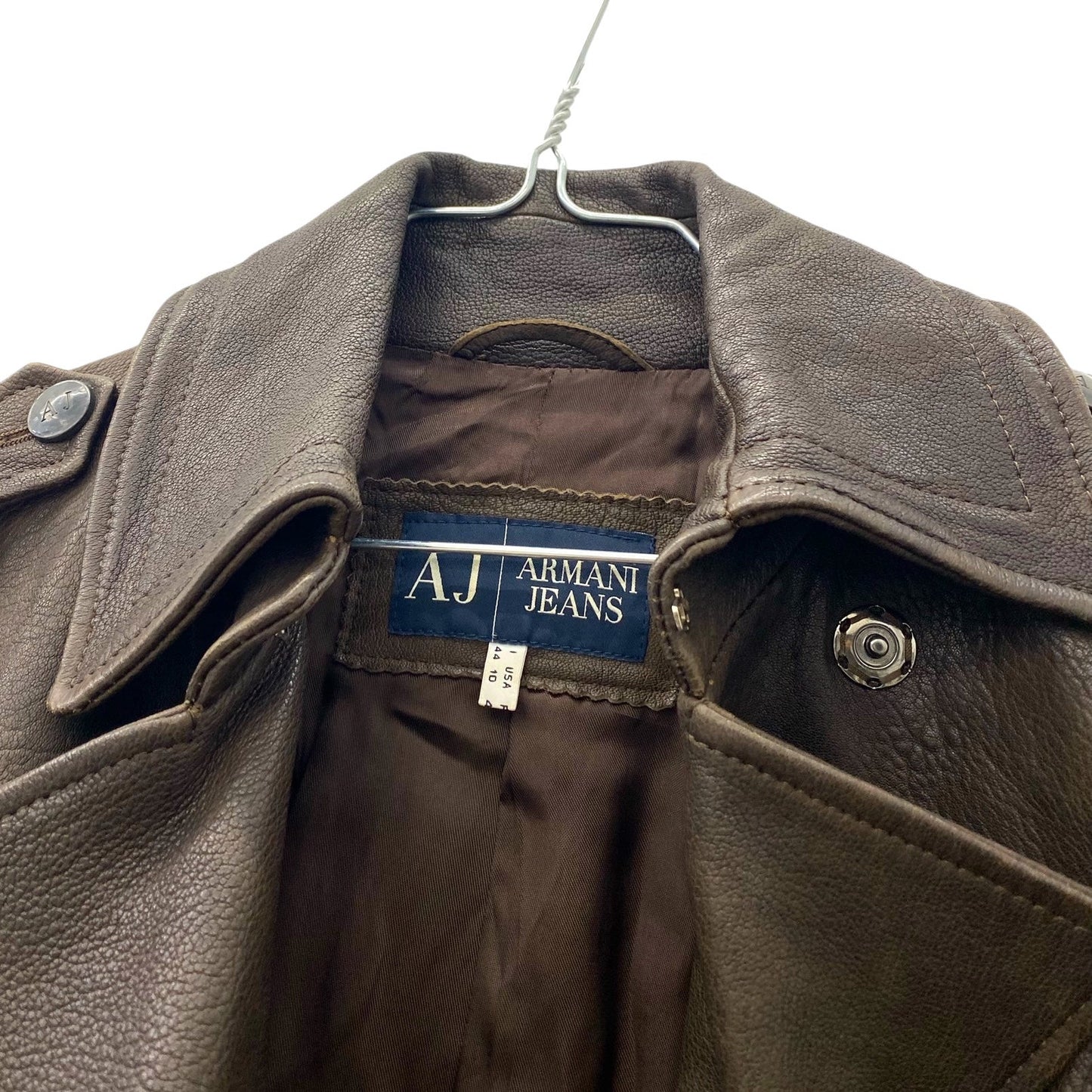 90s Armani Jeans leather jacket