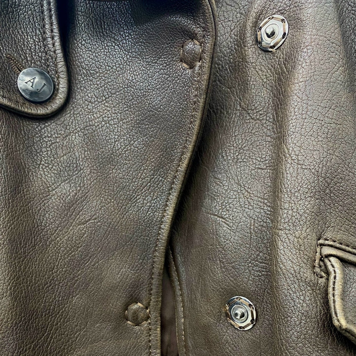 90s Armani Jeans leather jacket