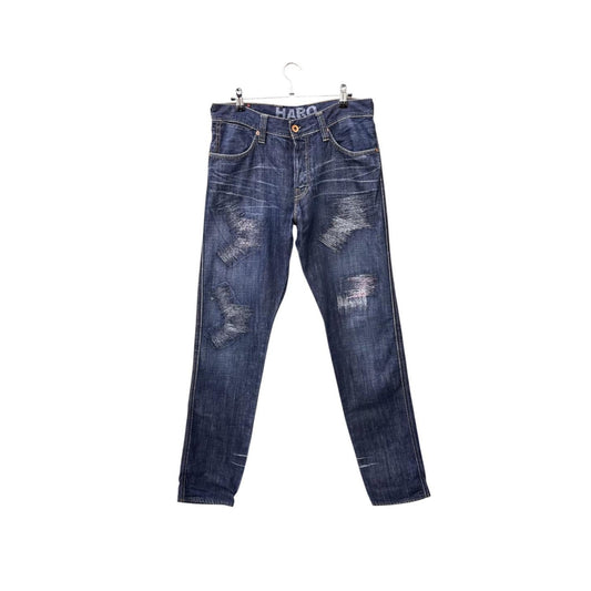 Evisu distressed denim jeans