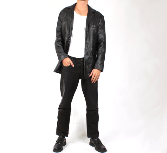 Men's leather blazer