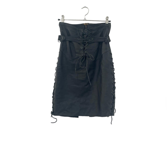 Leather lacing skirt