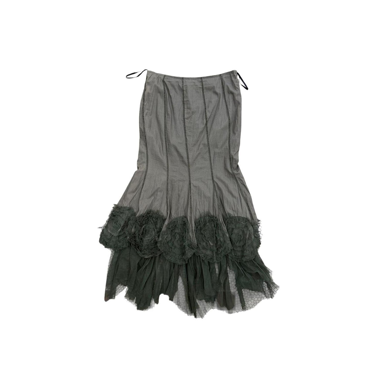 Aymmetrical chiffon maxi skirt