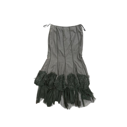 Aymmetrical chiffon maxi skirt