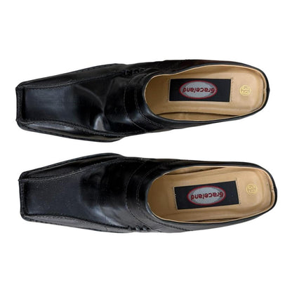 Square toe leather Mules
