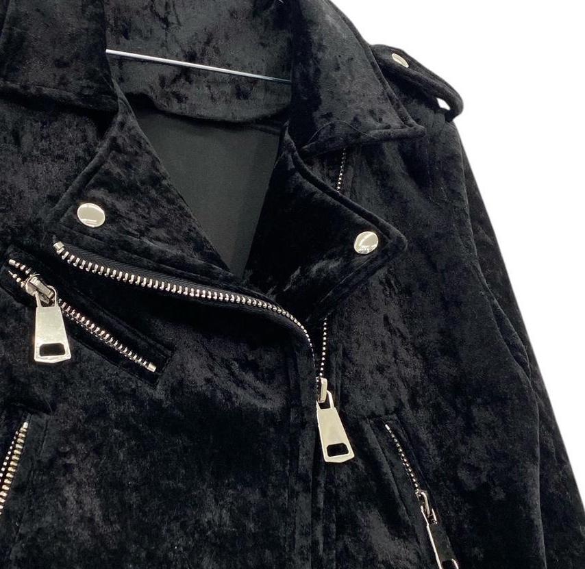 90s velvet biker bomber jacket