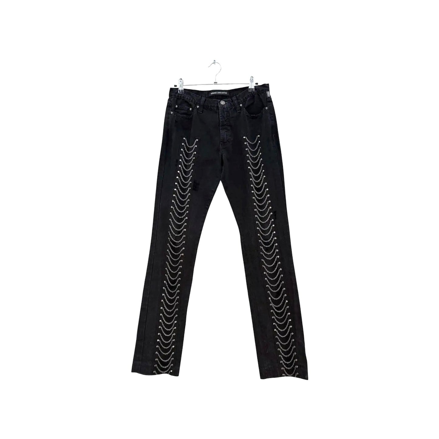 Versace JC leg chain jeans