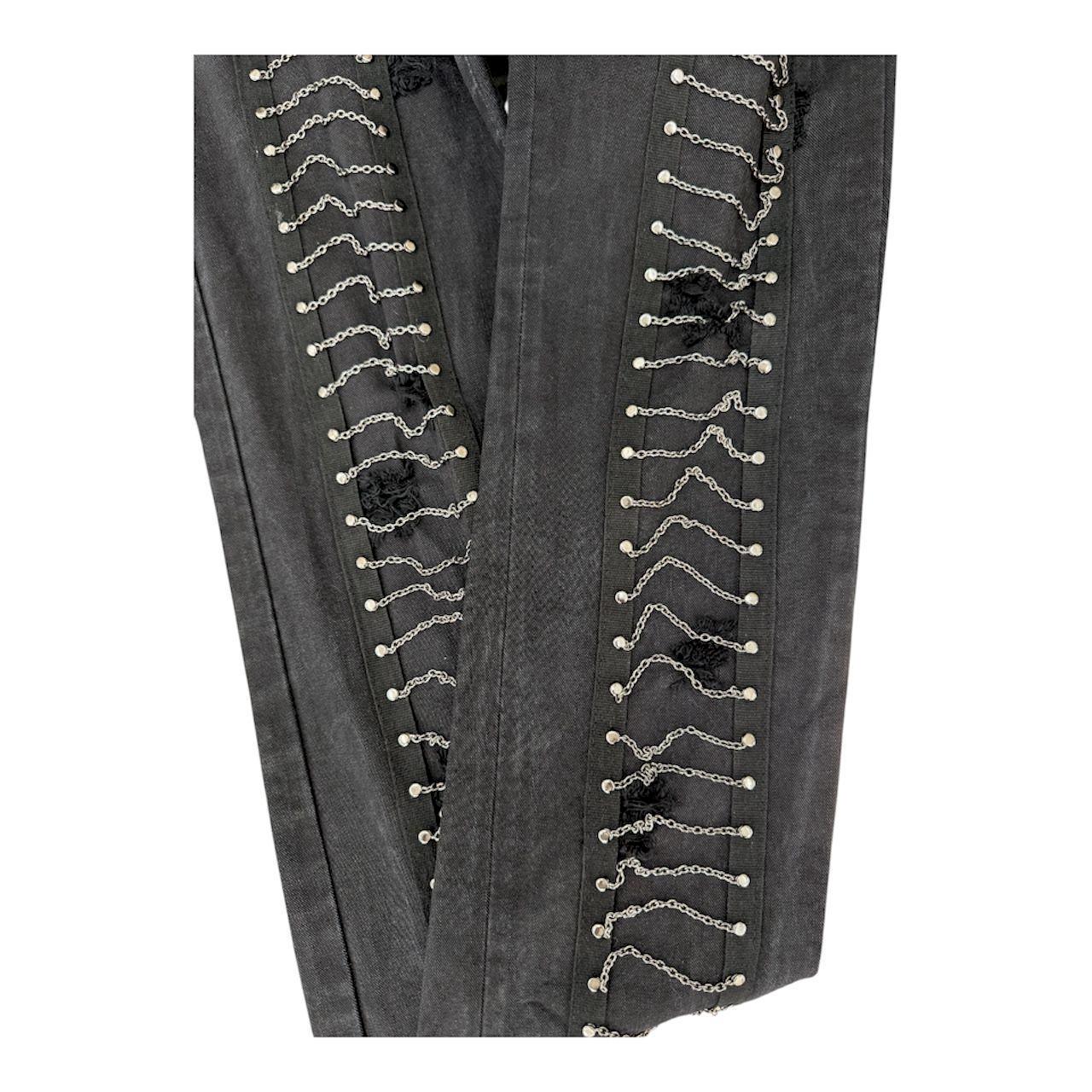 Versace JC leg chain jeans
