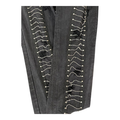 Versace JC leg chain jeans