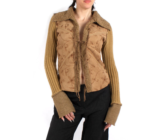 Y2K fakefur cardigan