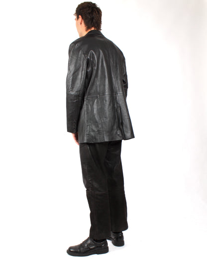 Men's leather blazer