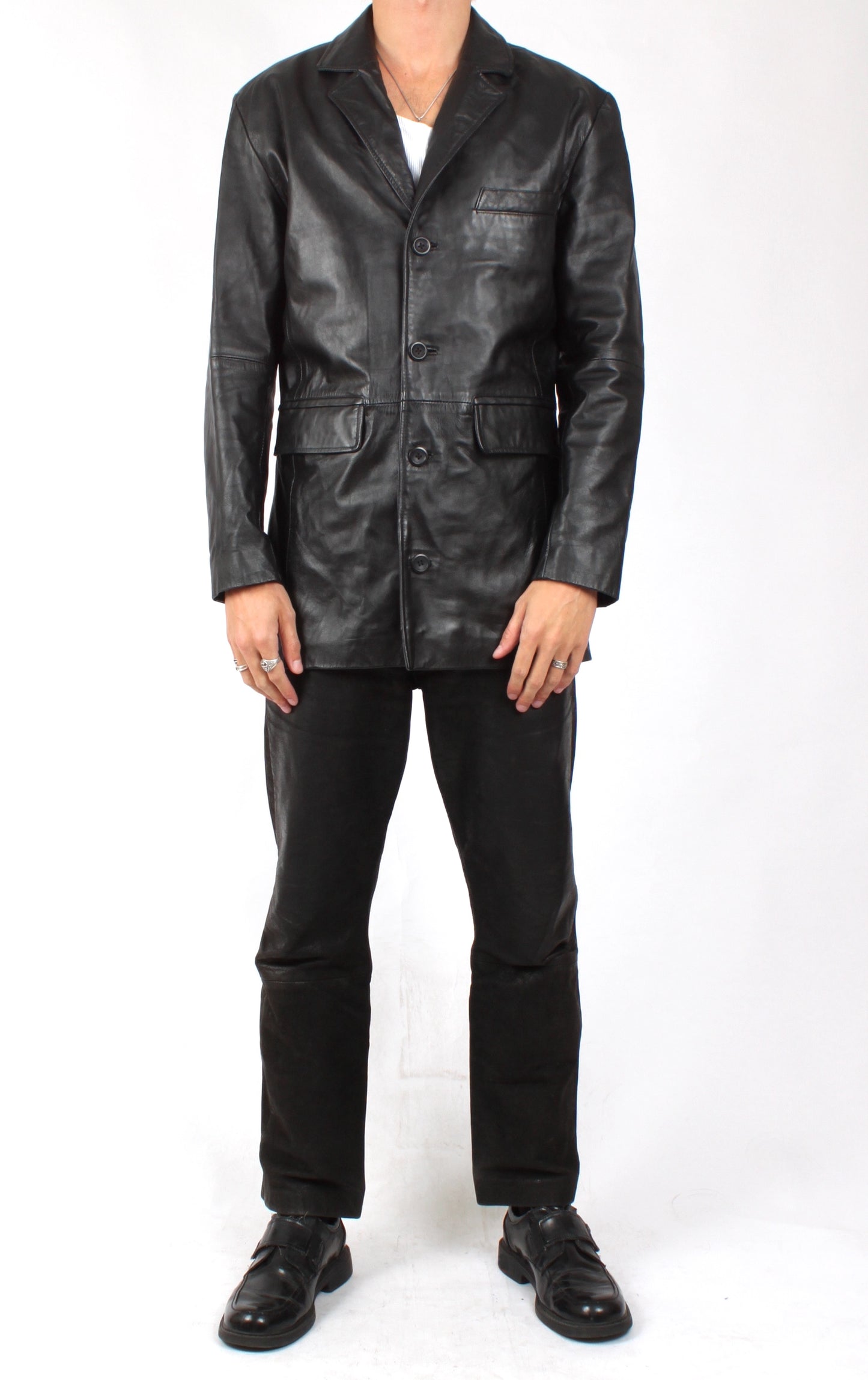 Men's leather blazer