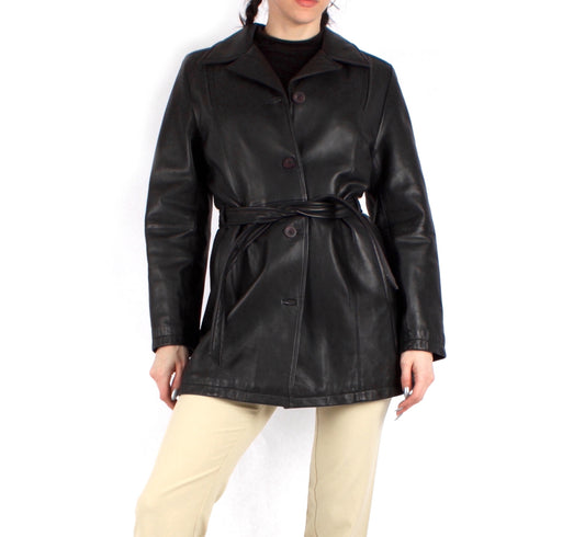 Leather trenchcoat